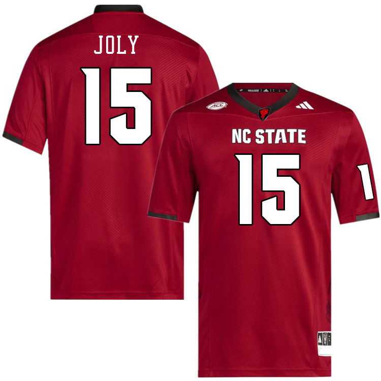 Men #15 Justin Joly NC State Wolfpack College Football Jerseys Stitched-Red